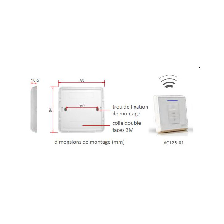 volet roulant electrique : Télécommande portable A-ok 6 canaux radio