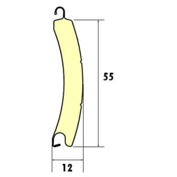 Lame DP55x14 pour tablier volet roulant