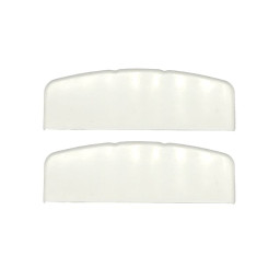 Paire d'Embouts de barre PVC blanc volet battant