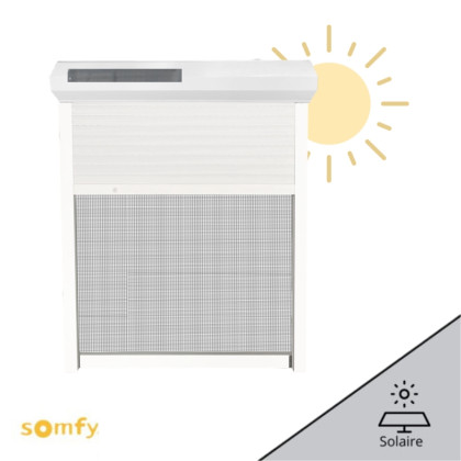 volet rénovation solaire somfy avec moustiquaire intégrée
