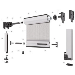 Petite moustiquaire verticale enroulable (max 1m40)
