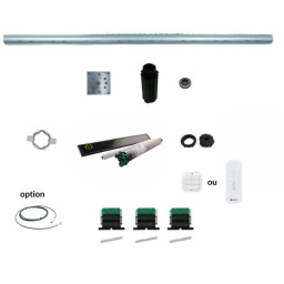 Vue éclatée Axe motorisé volet roulant solaire Delta Dore Vue éclatée Axe motorisé volet roulant solaire Delta Dore