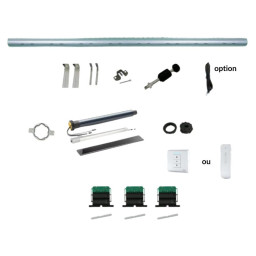 VUE DETAILLEE Axe de volet roulant Solaire type traditionnel motorisé AOK VUE DETAILLEE Axe de volet roulant Solaire type traditionnel motorisé AOK