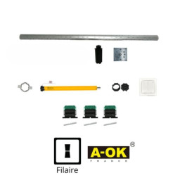 vue éclatée du pack de motorisation filaire rénovation AOK