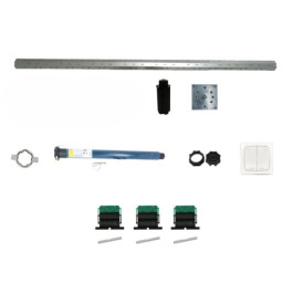vue éclatée du pack de motorisation filaire rénovation SOMFY