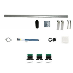 vue éclatée du pack de motorisation filaire traditionnel SOMFY