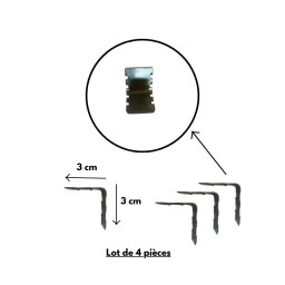 Lot de 4 équerres pour profil U alu