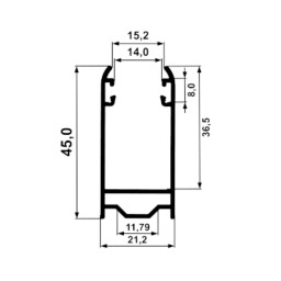 dimension Coulisse aluminium 45x22 volet roulant traditionnel