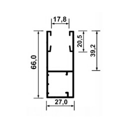Dimension Coulisse aluminium 66x27 pour volet roulant rénovation