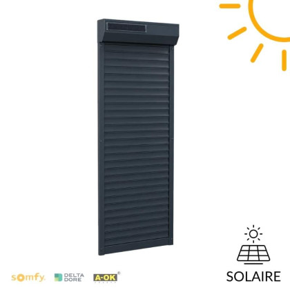 Volet roulant solaire porte d'entrée