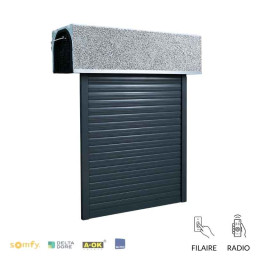 Volet traditionnel coffre tunnel sur mesure filaire ou radio