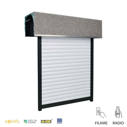 Volet tradi coffre tunnel sur mesure en pvc filaire ou radio