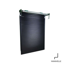 Volet traditionnel à manivelle en aluminium pour montage avec équerres et jambes de force