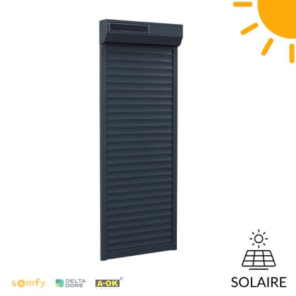 Volet roulant solaire porte d'entrée
