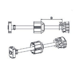 Pièces détachées volets roulants rénovation Manuels à sangle ou à manivelle. Tandem réglable ZF 64 D16