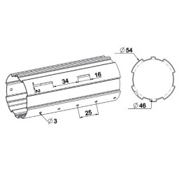 Pièces détachées volets roulants rénovation : Tube ZF 54