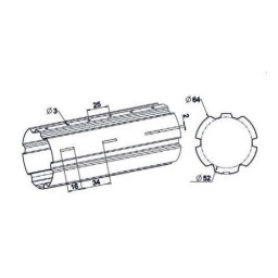 Tube  ZF 64 pour volet roulant