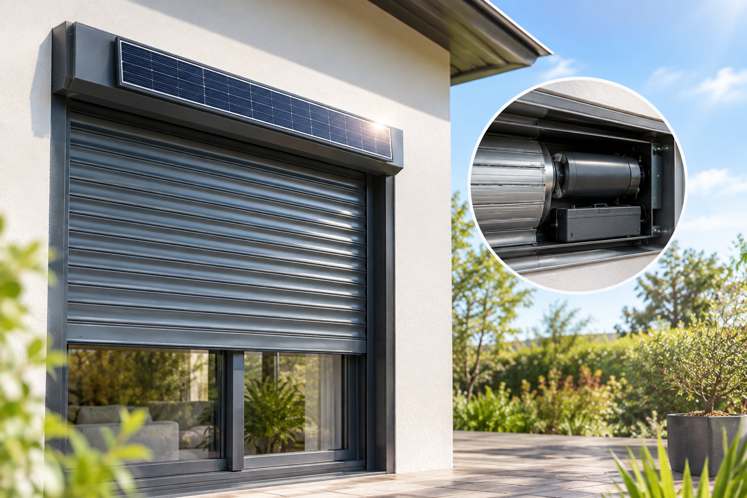 Fonctionnement d'un volet roulant solaire