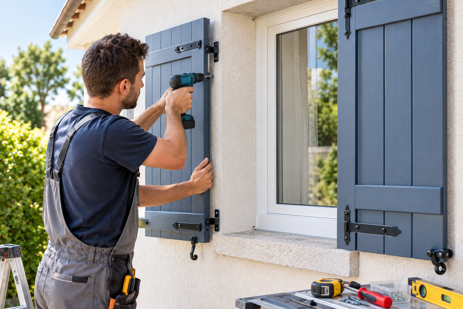 Installer-volet-battant